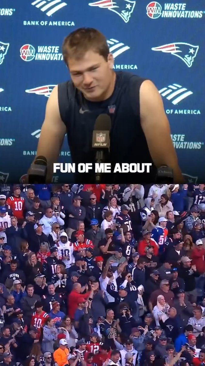 .@patriots fans were giving Drake Maye MVP chants 🗣️