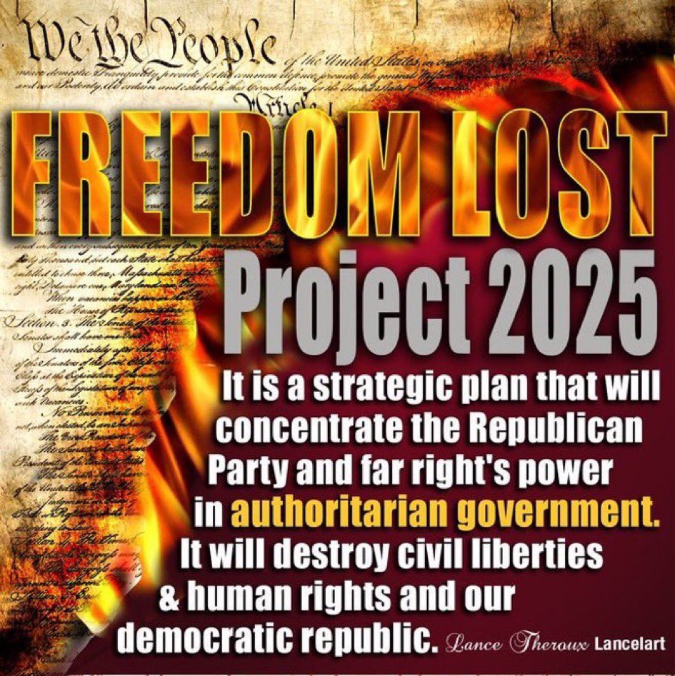 bkaydw's tweet image. He has said…I can point the U.S. military any place I want and kill anyone I want…
How far will whoever is whispering in his ear go?
This is #Project2025 
#wtpBlueResists #DV1