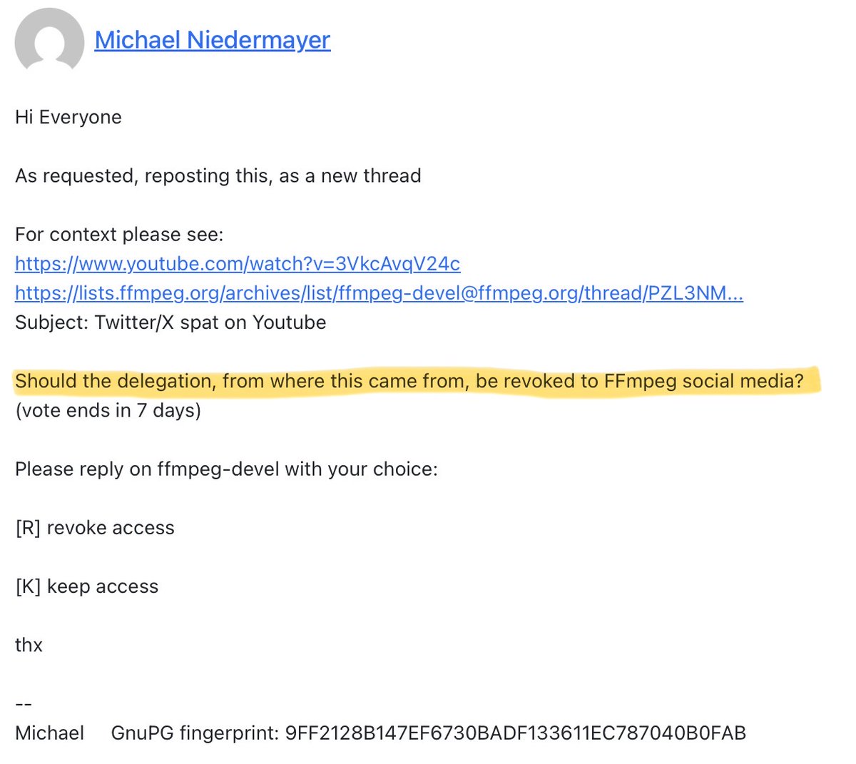 LundukeJournal's tweet image. A YouTuber named @Theo is demanding that the @FFmpeg project (the open source video encoding tool used across the computer world) kick out a contributor (the person running their X account) — and has offered a $20,000 bounty to FFmpeg if they give in to @Theo’s demands.
Theo,…