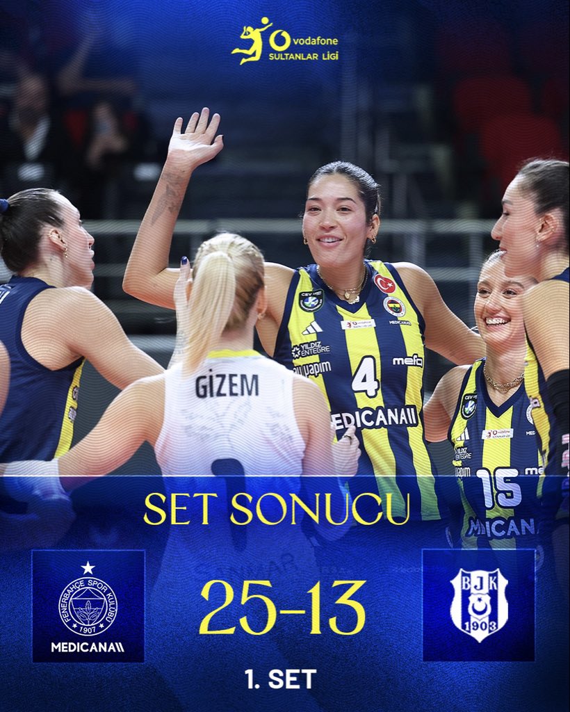 FBvoleybol's tweet image. Birinci set bizim! 💪

#SarıMelekler