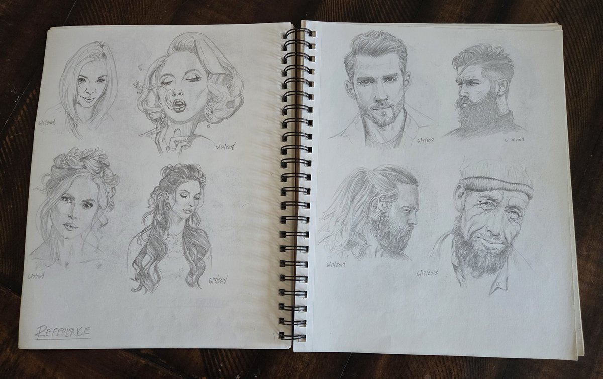 Well, while I sort out my tablet situation thought I'd share some of my old sketchbook work.  Here's a couple of portrait studies I did a few years back.