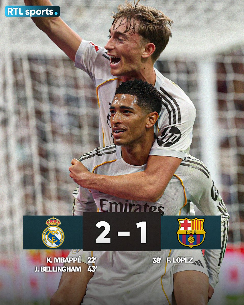 Le Real Madrid renoue avec la victoire face au Barça dans un Clasico haletant. 💥 #RMABAR #clasico #RTLsports