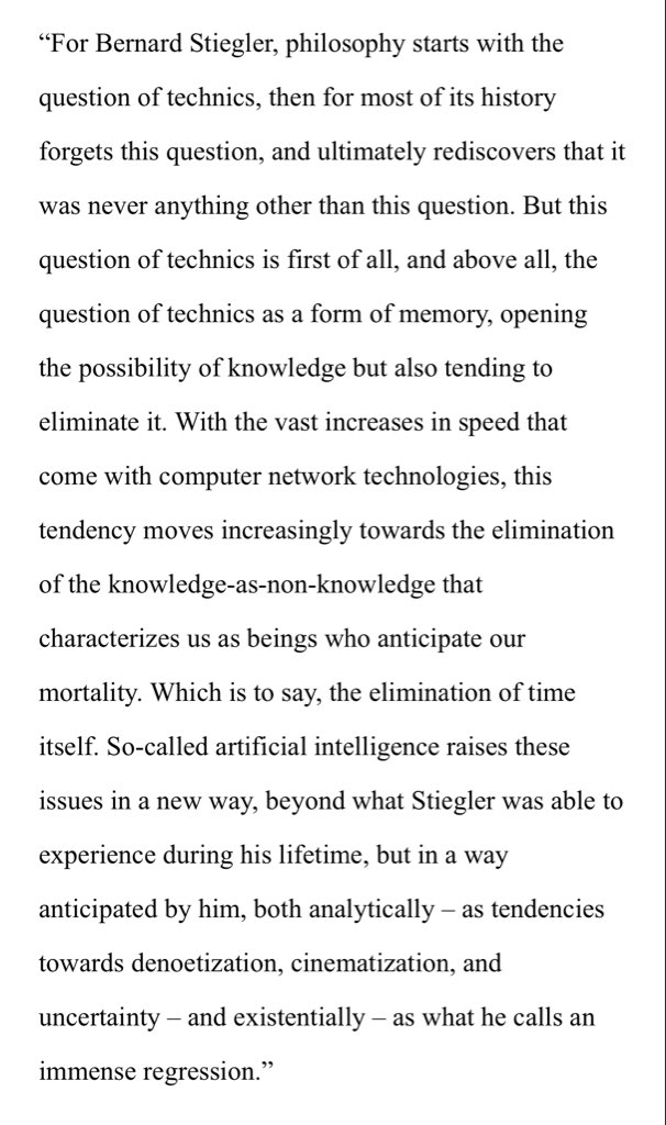 Discussion of Bernard Stiegler, The Immense Regression, tomorrow:
Where : La Générale, 39 rue Gassendi, 75014 Paris.
When : October 27th 2025 at 6:30 pm.

organoesis.org/the-immense-re…