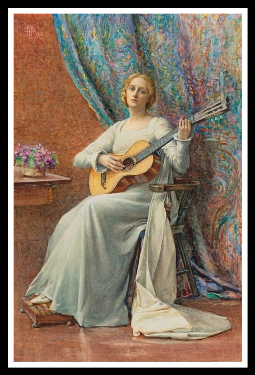 abderoud's tweet image. "Melody", 1904
By Henry Meynell Rheam, (1859 – 1920)
Canvas, oil; 45.7×71.1 cm.