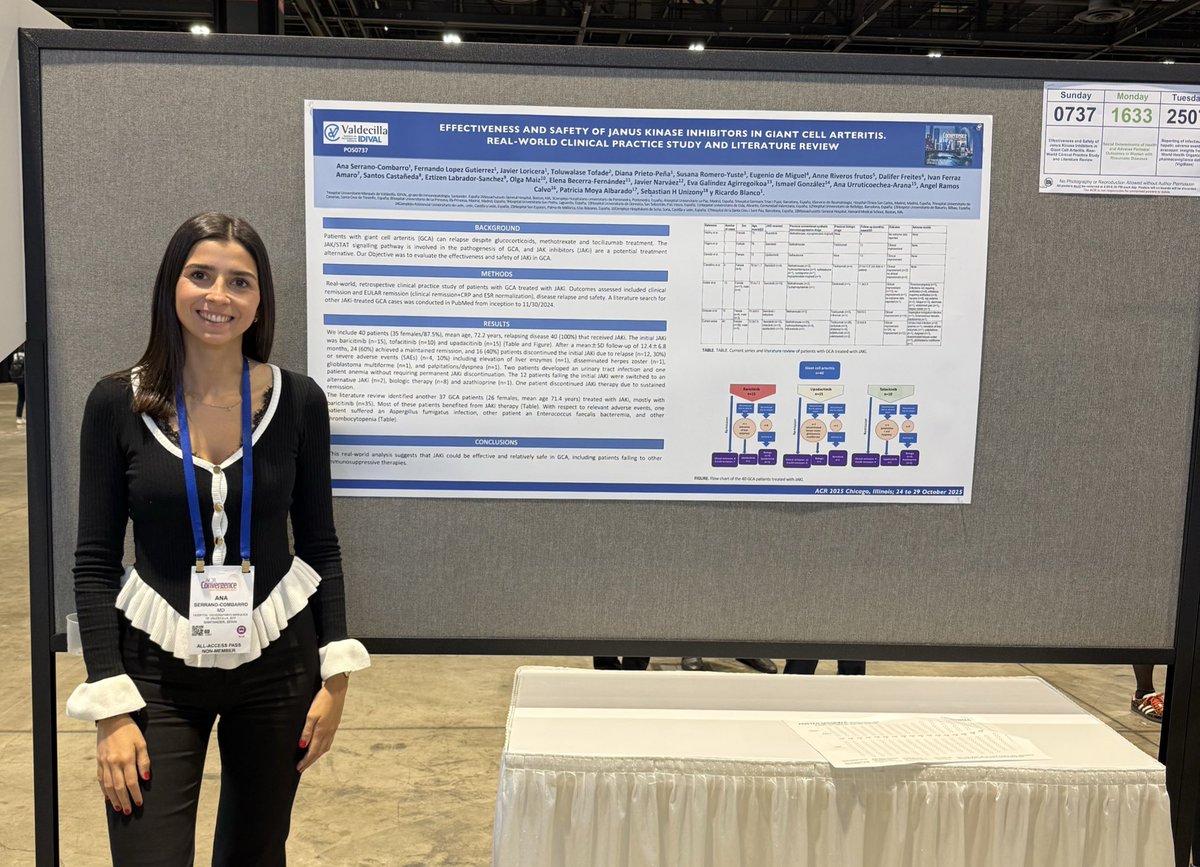 ReumaValdecilla's tweet photo. Arrancamos la jornada de pósters en Chicago #ACR2025 https://t.co/IMEAvjGb33