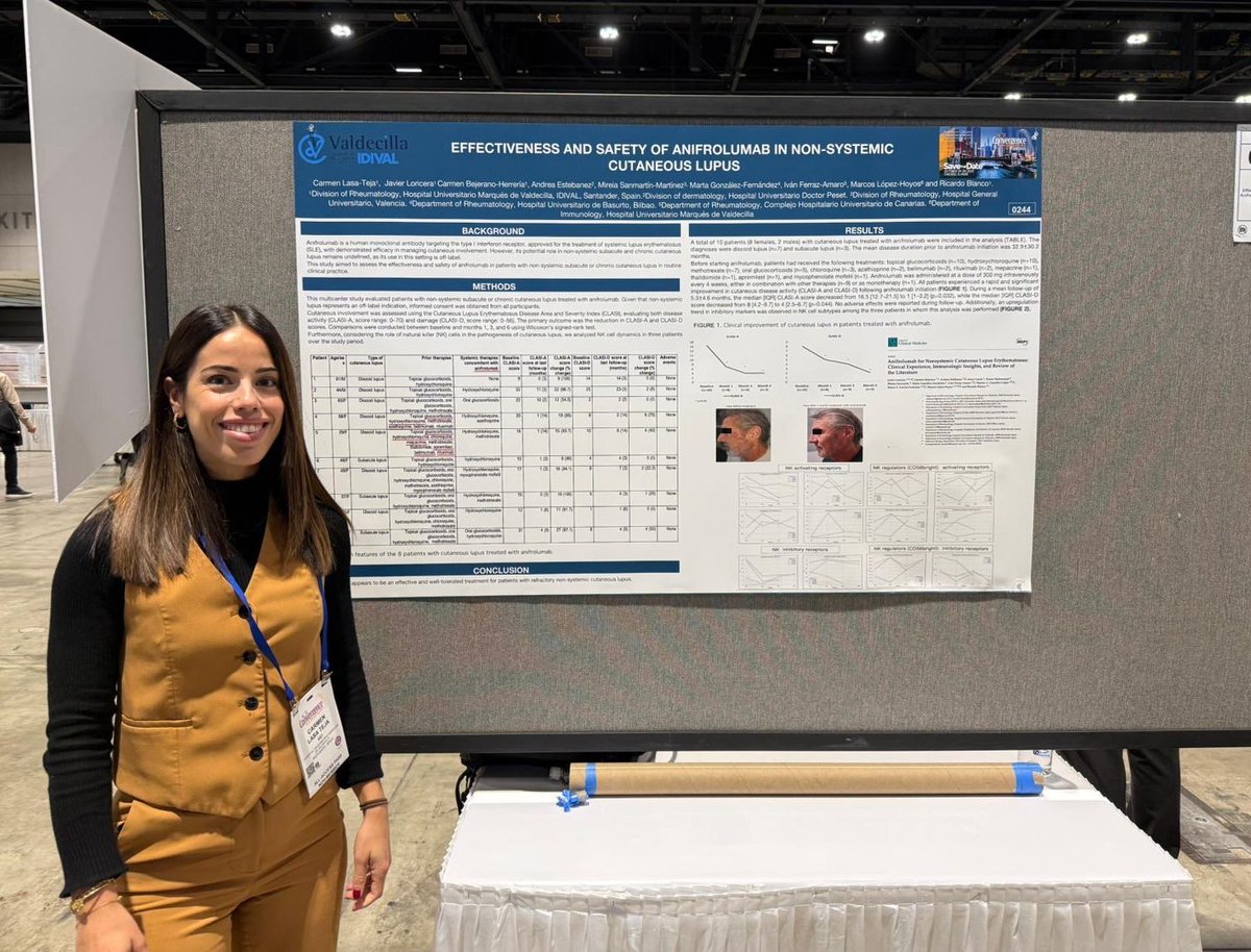ReumaValdecilla's tweet photo. Arrancamos la jornada de pósters en Chicago #ACR2025 https://t.co/IMEAvjGb33