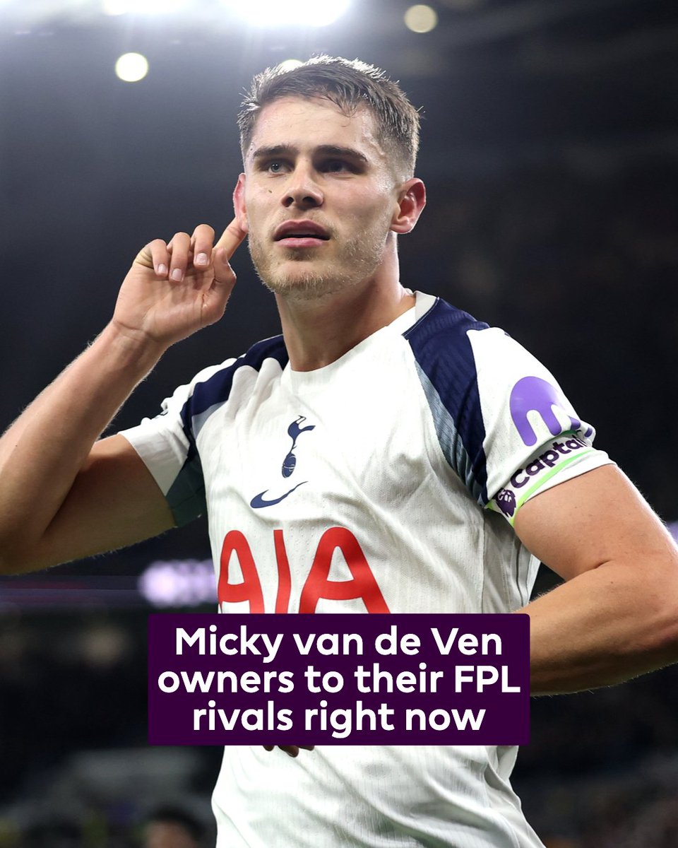 Micky van de Ven has the third-most ownership of any #FPL defender.

A brace and 3 bonus points already against Everton 😮‍💨