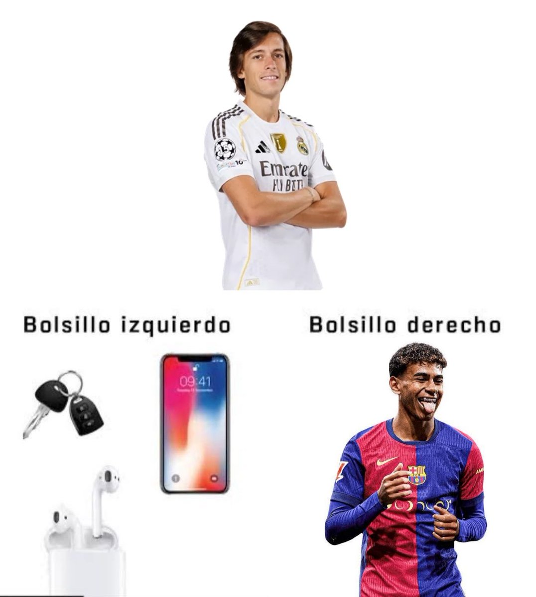 Los bolsillos de Álvaro Carreras después del partido: