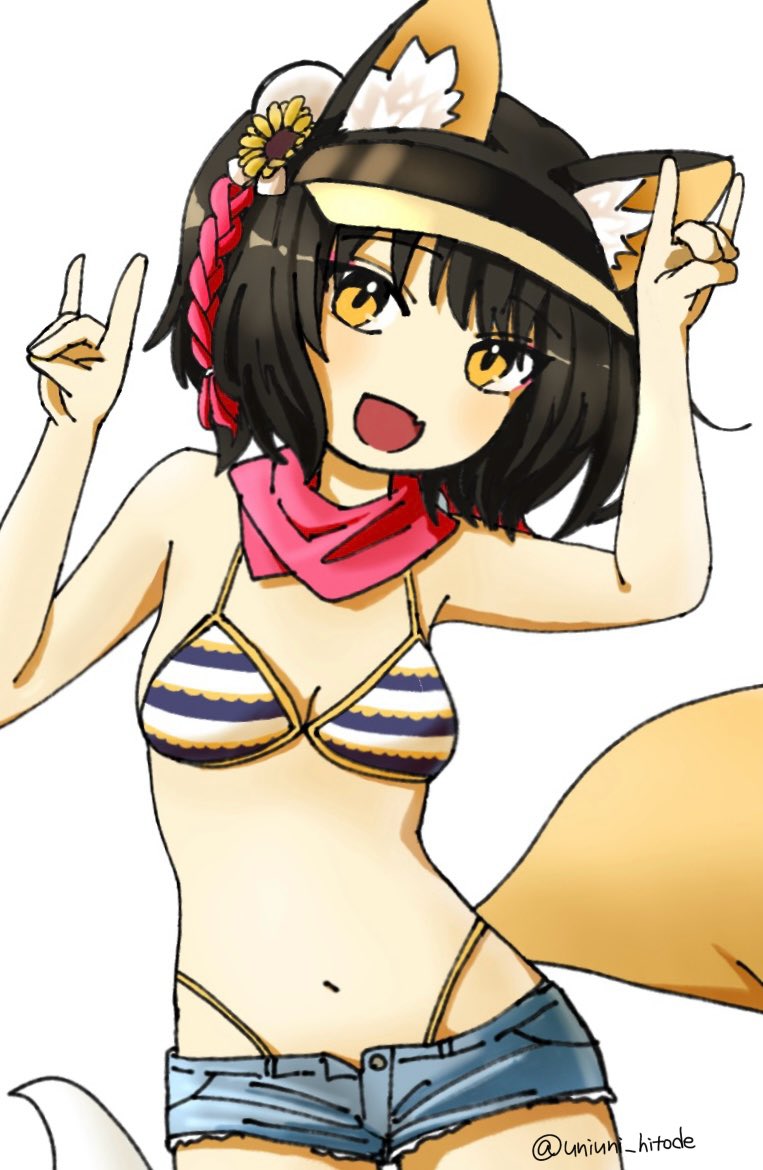uniuni_hitode's tweet photo. 水着イズナ https://t.co/qZw9ZlqeIC