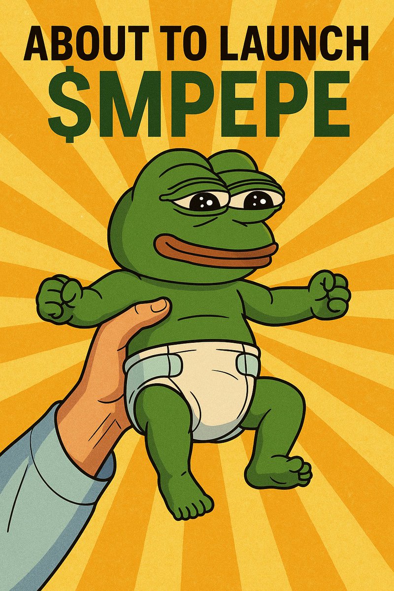 🚀 It’s time. Get your SOL ready!!!
Baby Pepe’s diaper is locked and loaded.

👶💥 #MPEPE #SolanaMeme #PumpFun