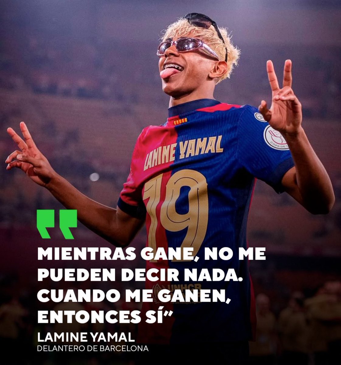 Él mismo lo dijo, ahora le toca aguantar las risas.