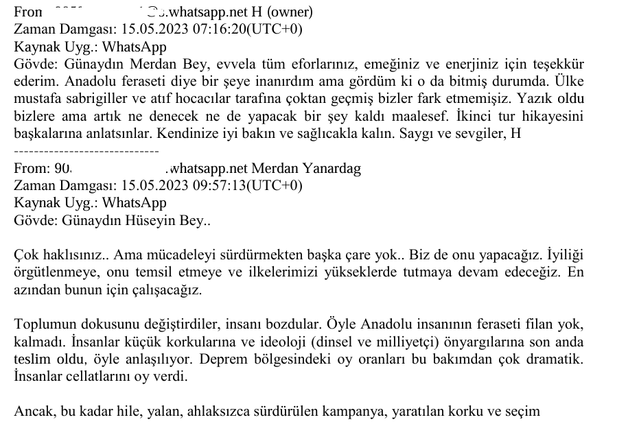 İfadelere baktığım kadarıyla, Hüseyin Gün diye bi herif var Eski CIA çalışan Aaron Barr ile görüşerek seçimi nasıl kazanırız muhabbeti yapıyor. Bunun bi de manevi anası var Seher diye. Seher hanım Merdan ve Necati ile tanıştırıyor Hüseyin'i. Arada Merdan'ın kanalı için 2 bin 3