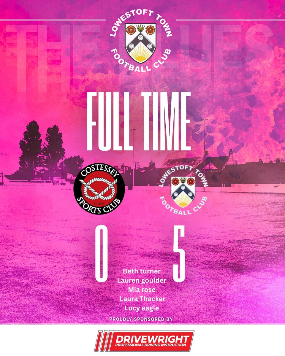 A Five Goal thriller for <a href="/OFCLTRAWLAGIRLS/">Lowestoft Town FC Ladies</a> against Costessey Ladies this afternoon which sends us top of the league. 

Lowestoft Goals: 

Beth Turner ⚽️
Lauren Goulder ⚽️
Mia Rose ⚽️
Laura Thacker ⚽️
Lucy Eagle ⚽️

🔵⚪️⚓️