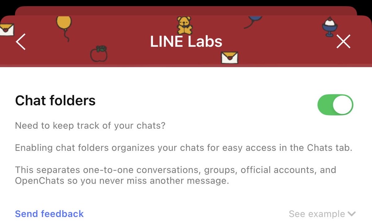 532am_'s tweet image. เชี้ยยย เพิ่งรู้ว่าทำแบบนี้ได้ ทำตามทวิตคุณคนนี้แล้วแชทสบายตาขึ้นเยอะ กราบบบบบ 🙏🏻
เข้า Settings &amp;gt; search หา Line labs &amp;gt; turn on toggle ตรง Chat folders