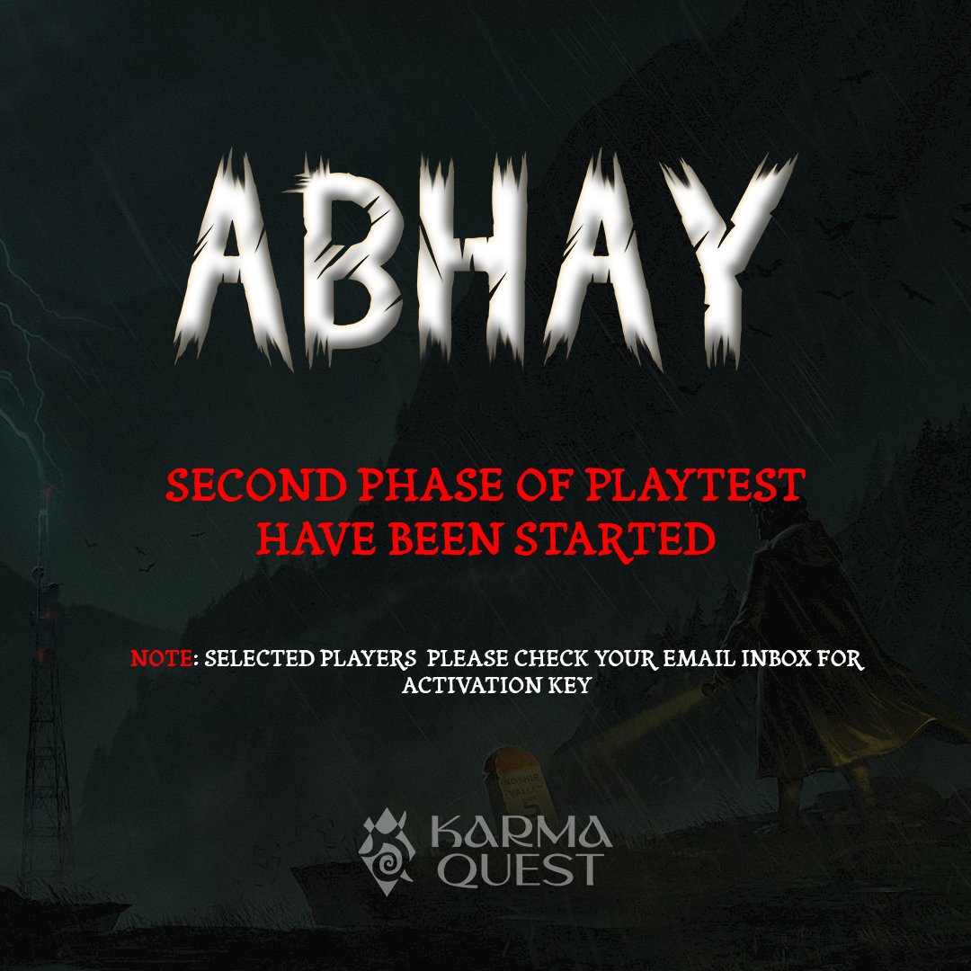 kquestcreations's tweet image. The Second Phase of Abhay’s Playtest is now live!

Selected players, check your inbox for your activation key.

#abhaygame #karmaquestcreations #indiegamedev #indiegames