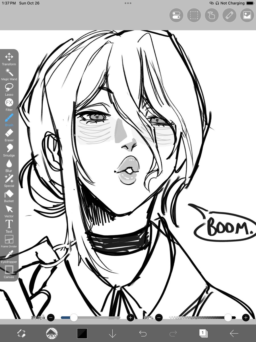 lyssist's tweet photo. csm movie got me so hard i had to rkgk #chainsawman https://t.co/SPLYCbqkXl