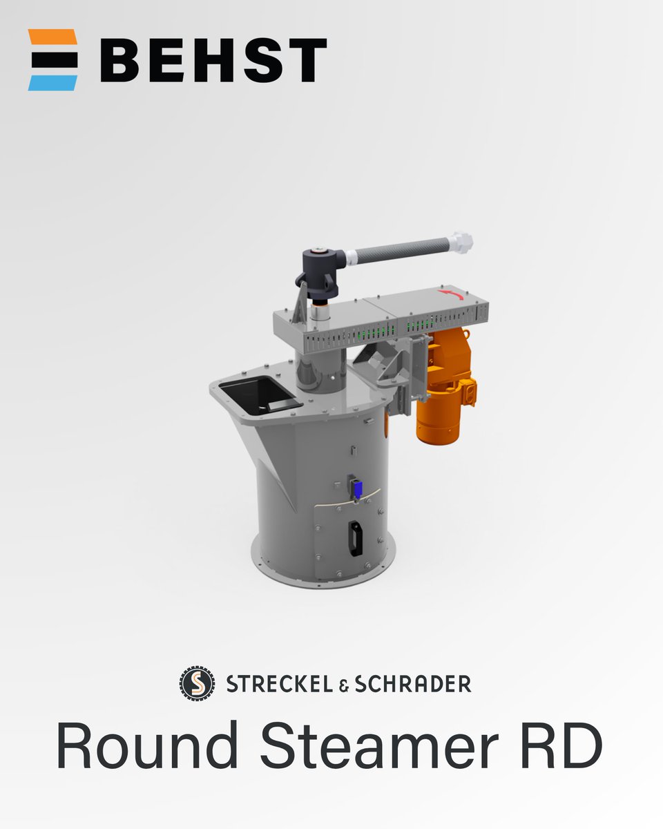 BehstCo's tweet image. The Streckel &amp;amp; Schrader Round Steamer RD uses gentle steam to treat legumes and other free-flowing products evenly at up to 100 °C. This unit features optimal hydrothermal processing and even steam injection via dynamic mixing element.

More information: behstco.com