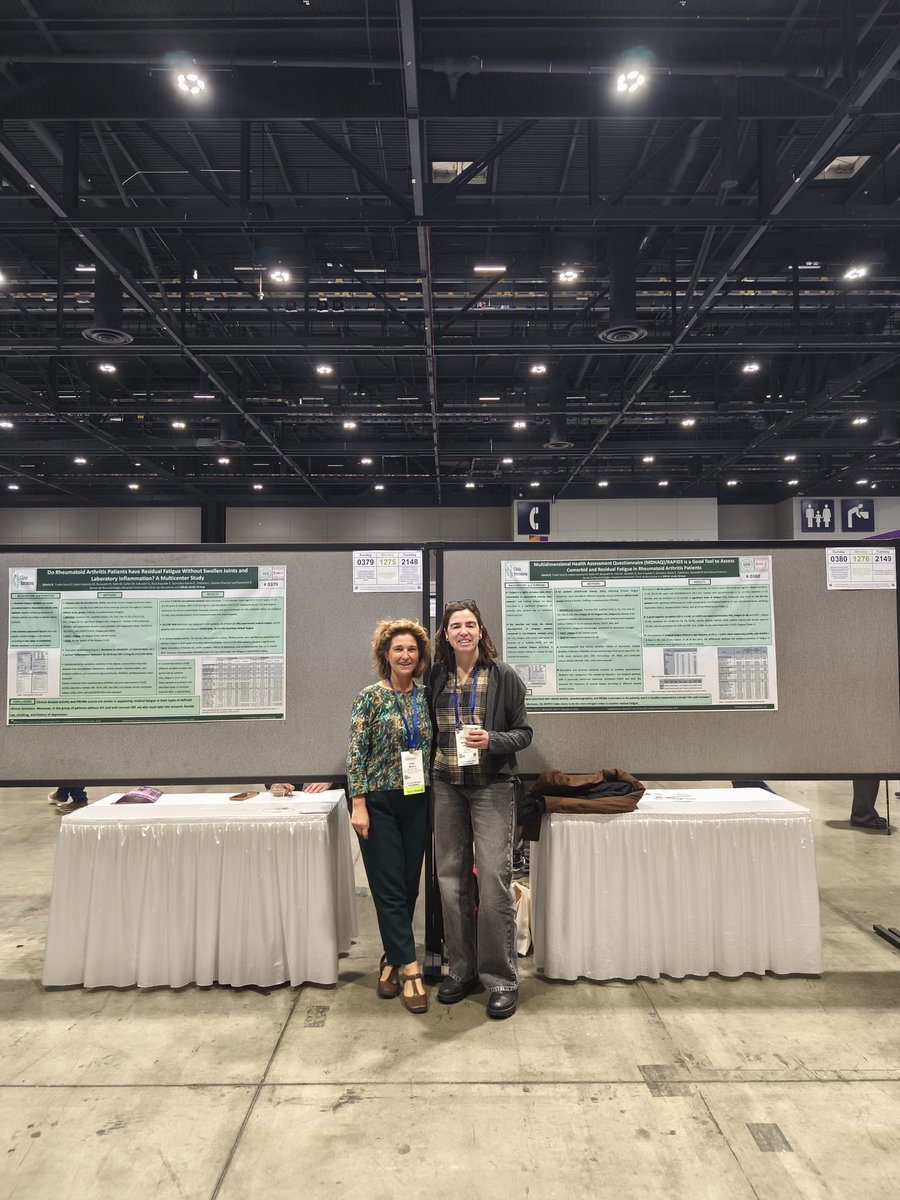 Dr. Morlà presents 2 posters from <a href="/GrupARCat/">ARCat</a> the Catalan Society of Rheumatology at #ACR25.

This work explores residual #fatigue in #RA area of her expertise:
1️⃣ Fatigue without swollen joints (Abs 0379)
2️⃣ Utility of the #MDHAQ to assess it in real-world practice (Abs 0380).