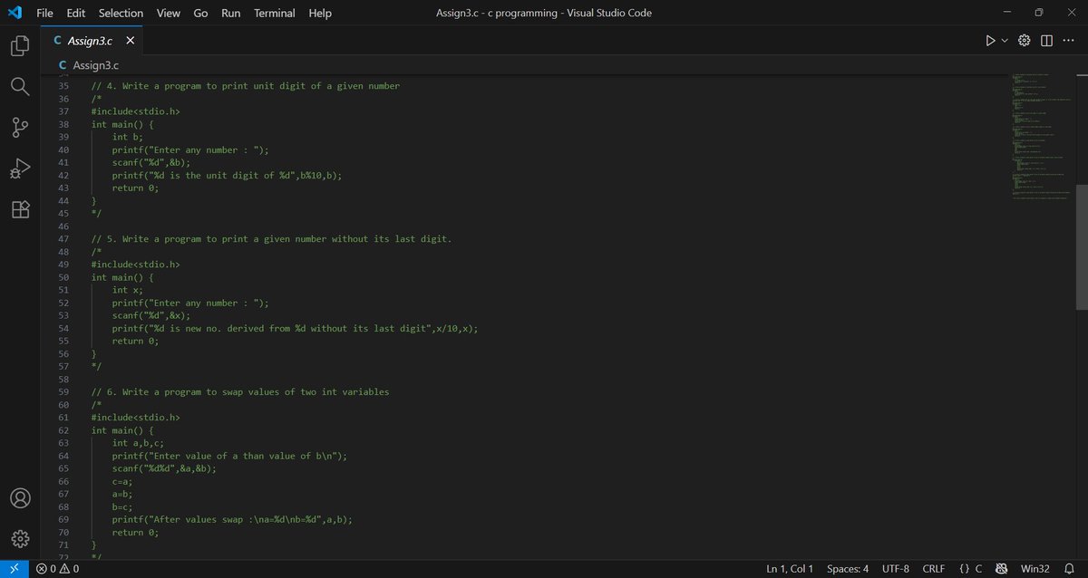 rahulxjaiswal's tweet image. Day 7 of #180DaysOfCode
No new topics today —  only solved some assignment questions --&amp;gt; shared below 👇🏻

#CProgramming #LearnInPublic #CodeJourney #RahulJCode