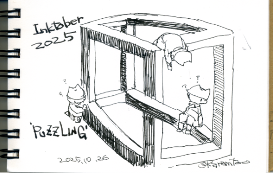 karamt00's tweet photo. #inktober #Inktober2025 
？？？ https://t.co/6USveKYt3S