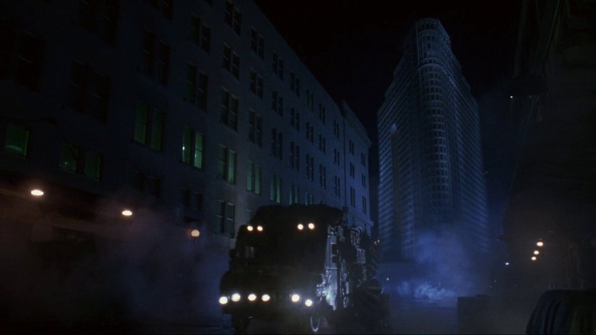 The future dystopian Free City of Newark cityscape in the world of Johnny Mnemonic.