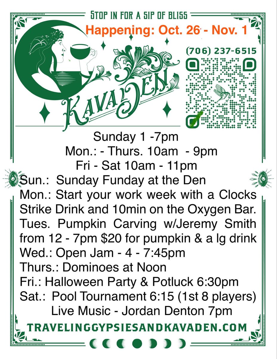 Happening this week at the Den: