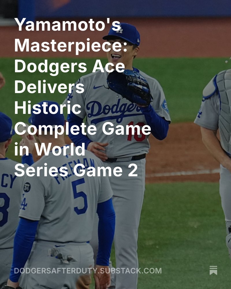msalas24's tweet image. New article on my #substack Appreciate likes and shares. Pitching graph was provided by @Sb25Shine #Dodgers #WorldSeries #Yamamoto #LetsGoDodgers