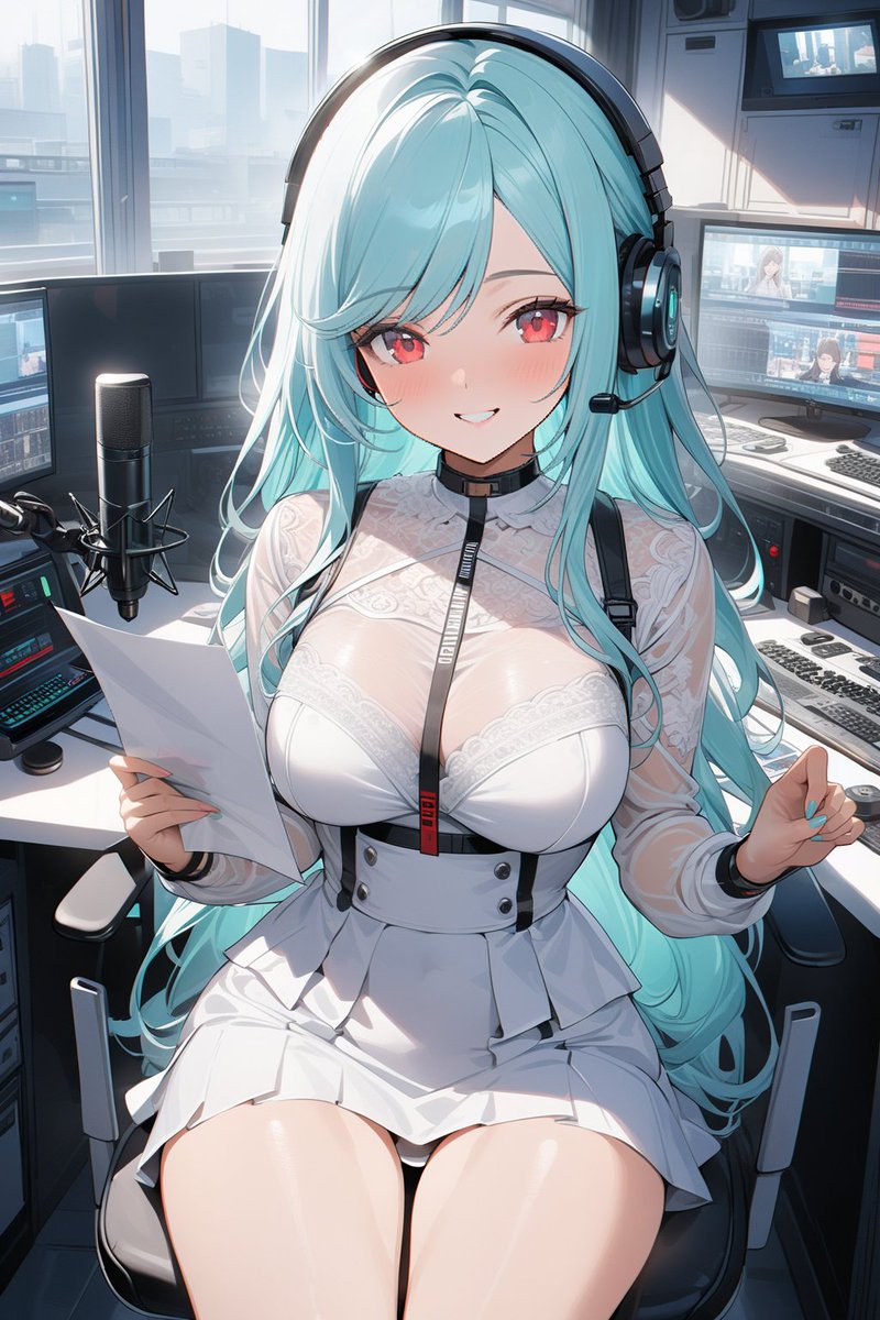 zanteiban's tweet image. #REALITY 配信者のつるはさん(@planetes08021)のアバターを基にラジオ局で1日アナウンサーをする姿をAI画像生成しました
#StableDiffusionXL #ChromaXL_v1b #t2i #REALITYアバターをAIイラスト化 #つるハート
#イロミライ
iromirai.jp/posts/5994995a…
#ourtAI
ourt-ai.work/image/64125591…