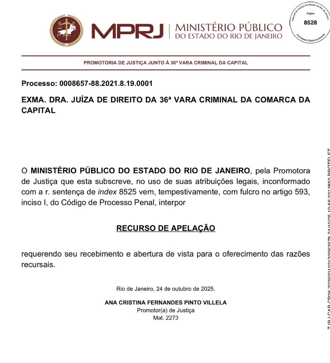 ⚠️ Agora!

Ministério Público recorre da sentença da Justiça em relação ao incêndio no Ninho do Urubu, CT do Flamengo, em 2019.

O MP se diz "inconformado" com a decisão da Justiça, que absolveu todos os réus.

🗞 | 📸 <a href="/venecasagrande/">Venê Casagrande</a>