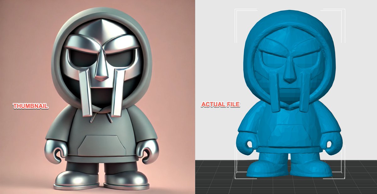 UncleJessy4Real's tweet image. I friggin HATE AI File Garbage 
This is exactly why every 3D file site needs to be more like @printablescom & have AI Filters/flags/indicators on their files
ugh