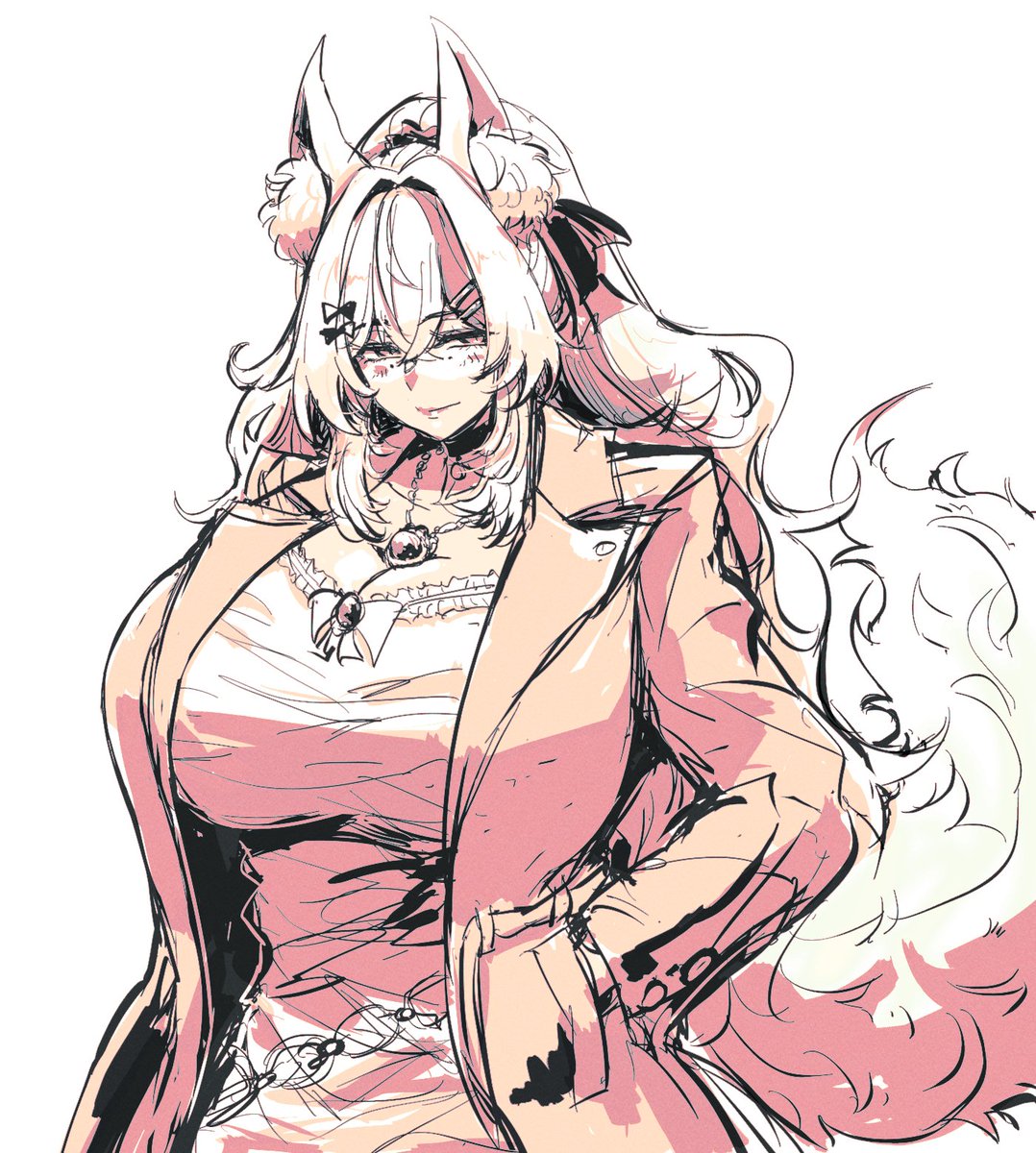 「jacket and dress #awacasso」|逆毛🔞/𝘀𝗸𝗴𝗺𝟮𝗸【skeb依頼募集中】のイラスト