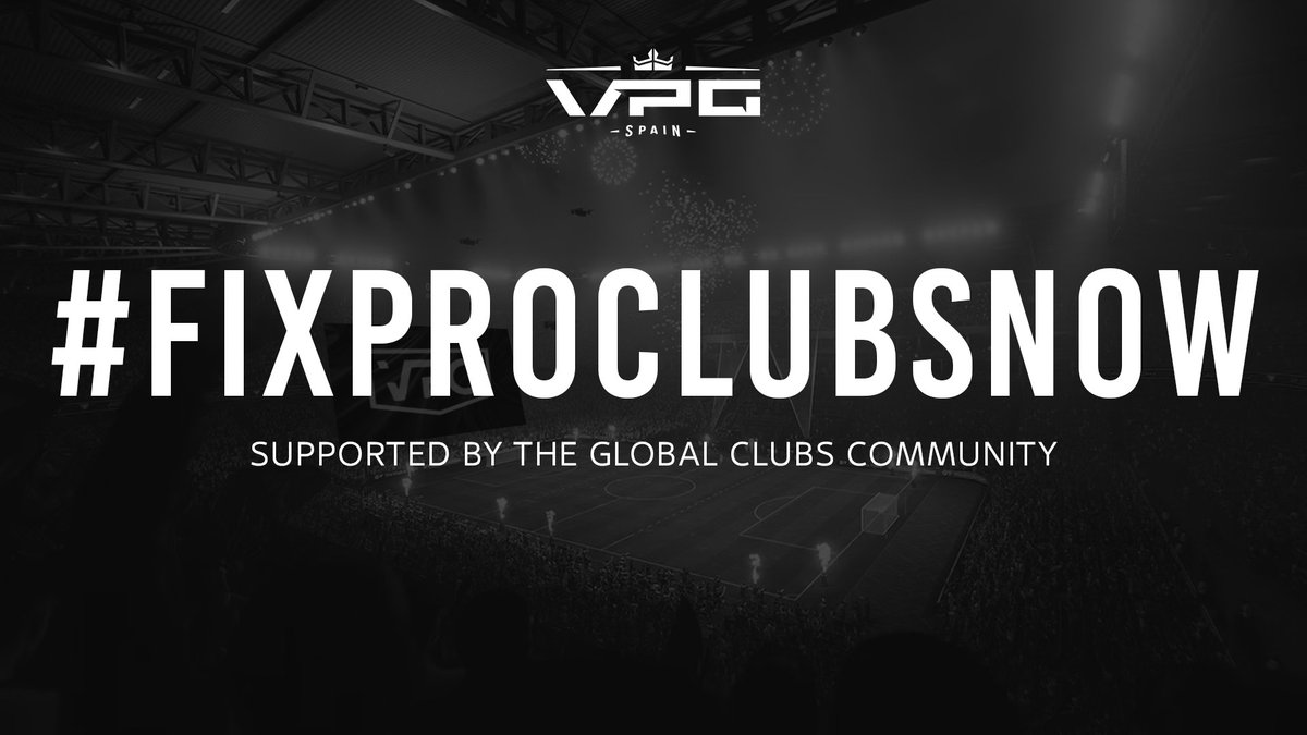 🇪🇸Desde España nos unimos al llamado global #FixProClubsNow. Jugadores y comunidades de todo el mundo estamos unidos.

El modo Clubs está roto y necesitamos que lo arreglen.
 ⚽ Necesitamos una solución <a href="/EASFCDirect/">EA SPORTS FC Direct Communication</a> .

🗣️ Comparte este mensaje, etiqueta a tu comunidad y únete al