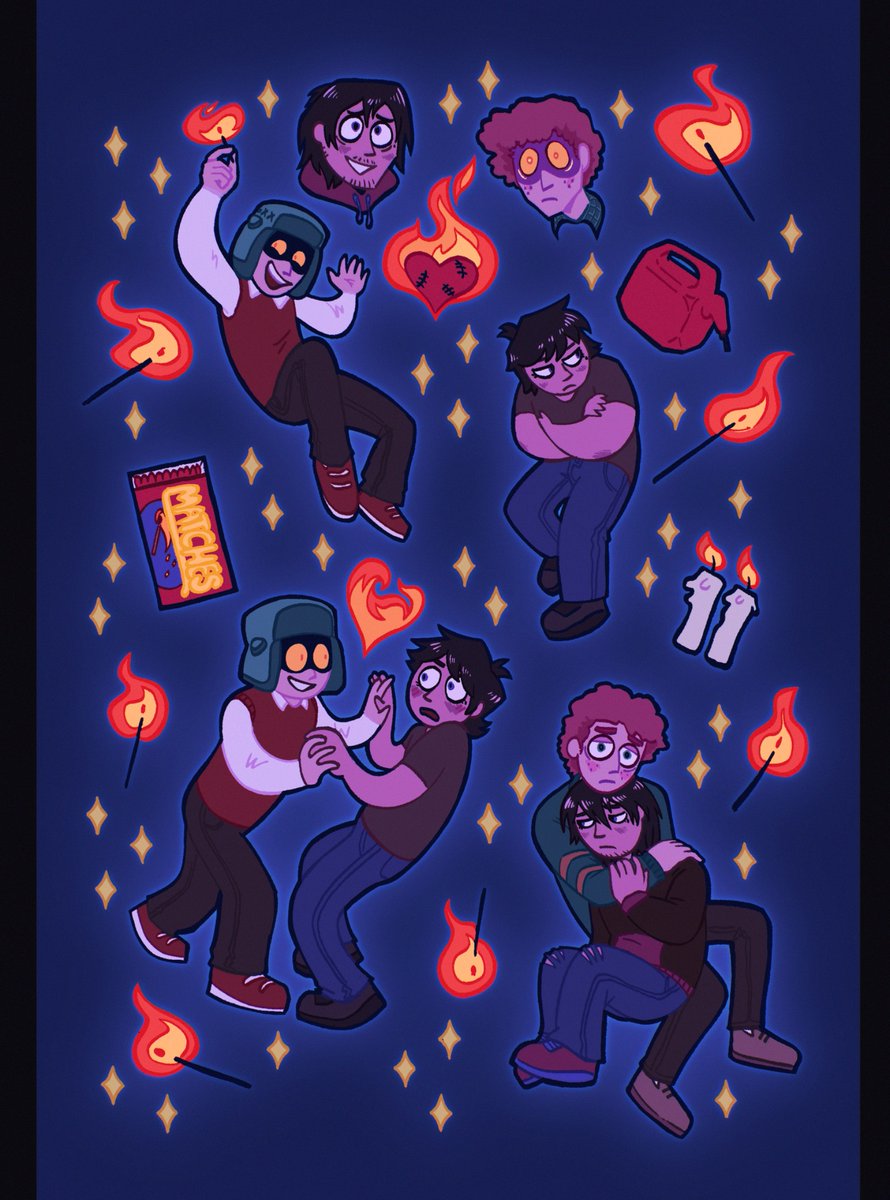 Sticker sheet for my AU :] Class project but I might eventually manifest these into something ppl can buy lol #spstyle #sptwt