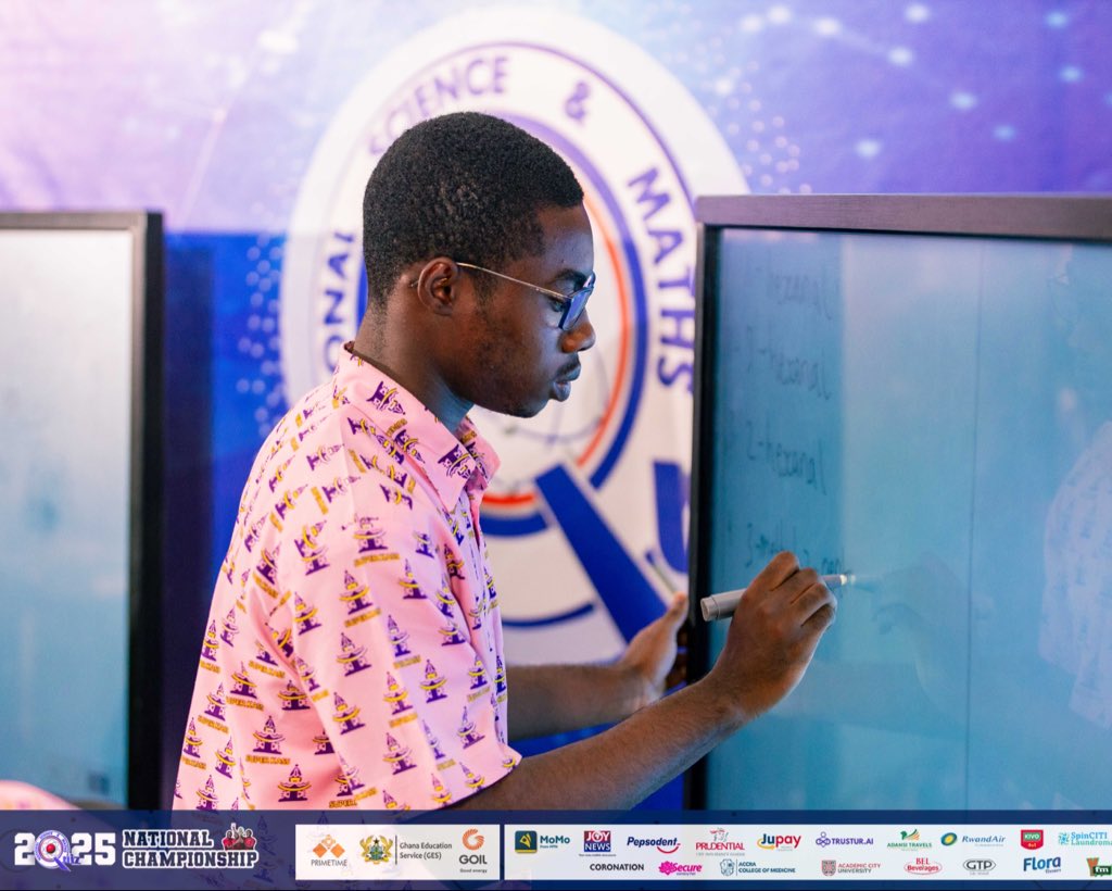 NSMQGhana's tweet image. AUDITORIUM 900:
Problem of the day scores:
Mfantsipim School: 10/10
Sogakope SHS: 4/10
Anglican SHS, Kumasi: 0/10
@PruLifeGhana, we have a star here.
#NSMQ2025 #NSMQOneEighth #Primetime