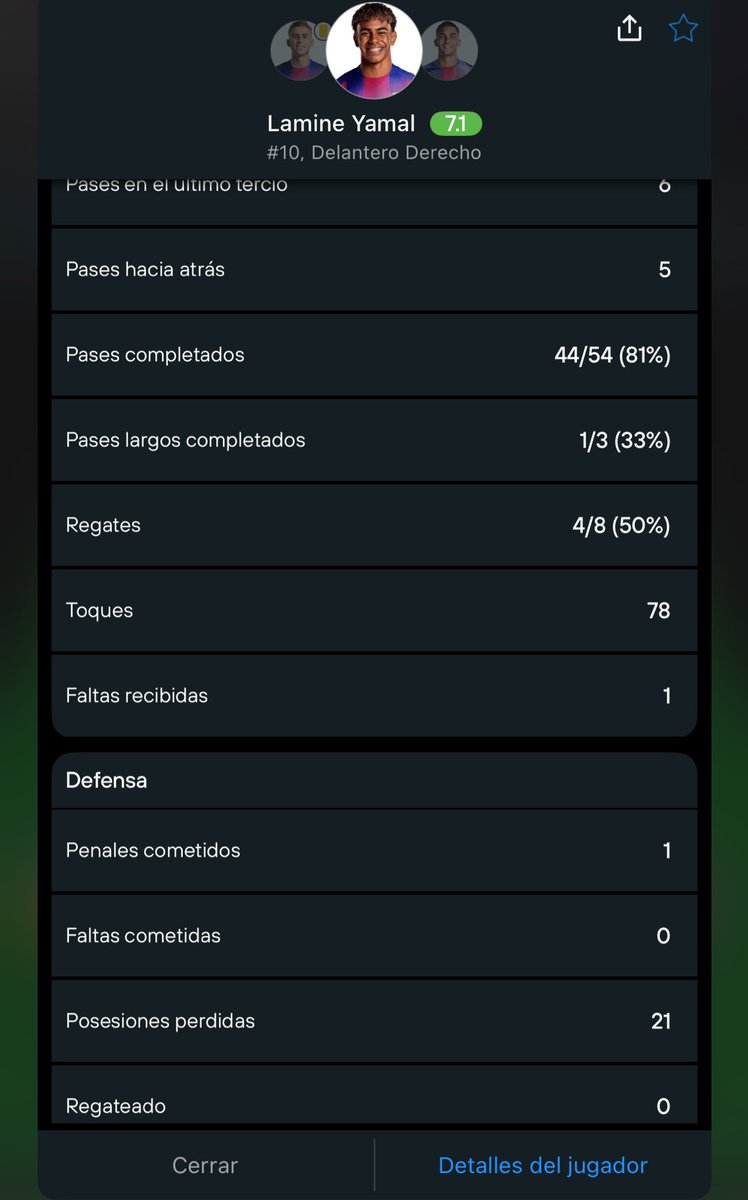 Que jodido asco son estas aplicaciones que ponen calificaciones; lamine 7.1 en que puto partido???

El marketing del Barcelona es increíble