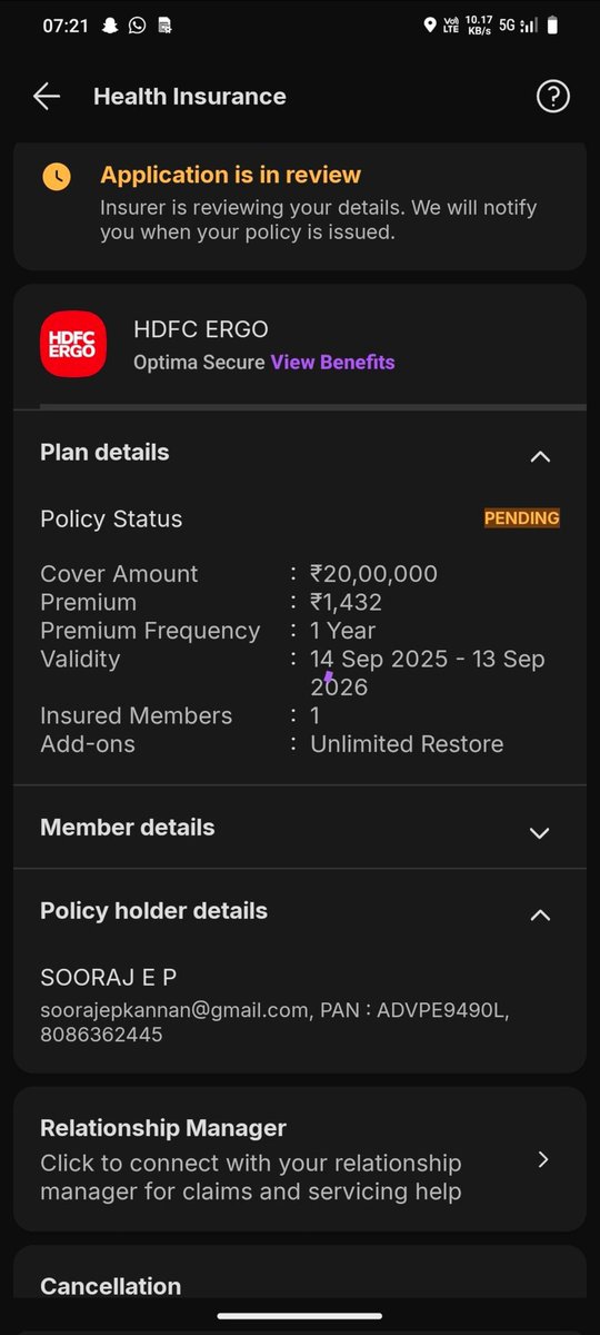 soorajEP96's tweet image. @HDFC_Bank @HDFCERGOGIC @PhonePe People buy health insurance for peace of mind, not to be scammed. @HDFC_Bank @HDFCERGOGIC @PhonePe you should be ashamed. Waiting more than  qmonth after the payment, no response from their end #HealthInsuranceScam
