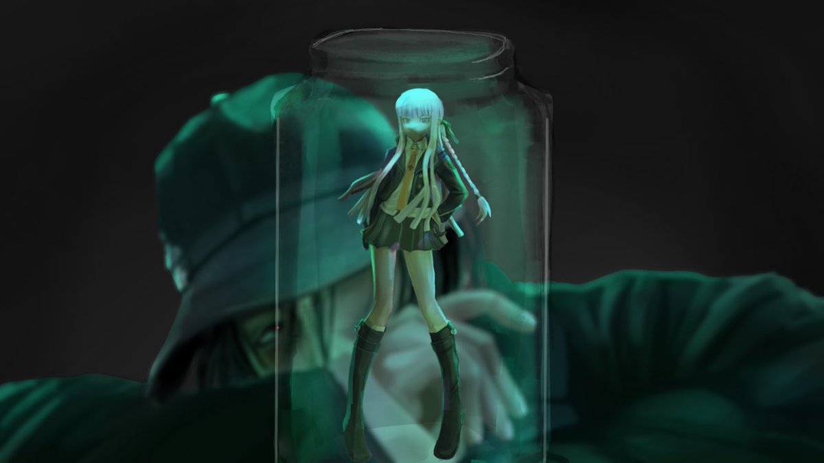 hanahale__'s tweet image. Why is Kirigiri in a jar..?😨💦
#DRV3 #danganronpa #pregameshuichi #kagehara #kyokokirigiri
