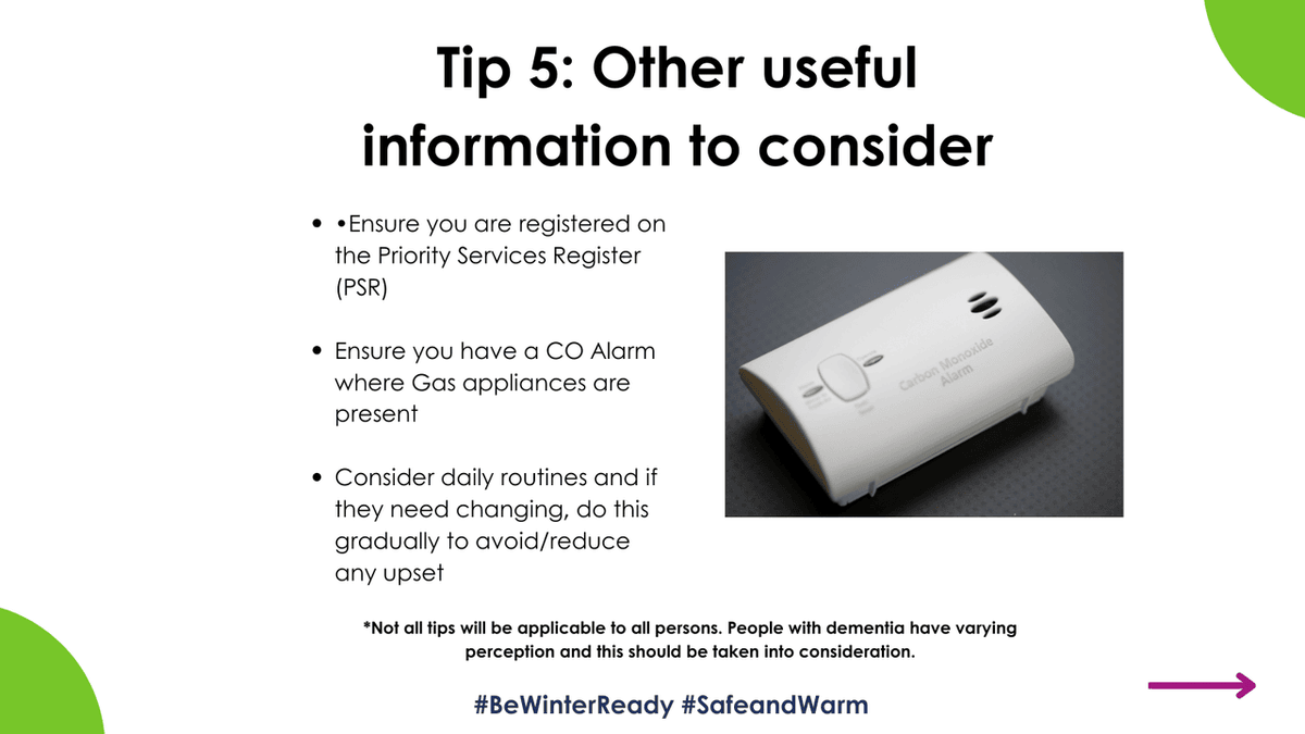 Keeping your home safe and warm is important for anyone especially for those living with dementia - in partnership with <a href="/SGNgas/">SGN</a>. 

#BeWinterReady #SafeandWarm #WinterWarmth #StaySafe #EnergyTips