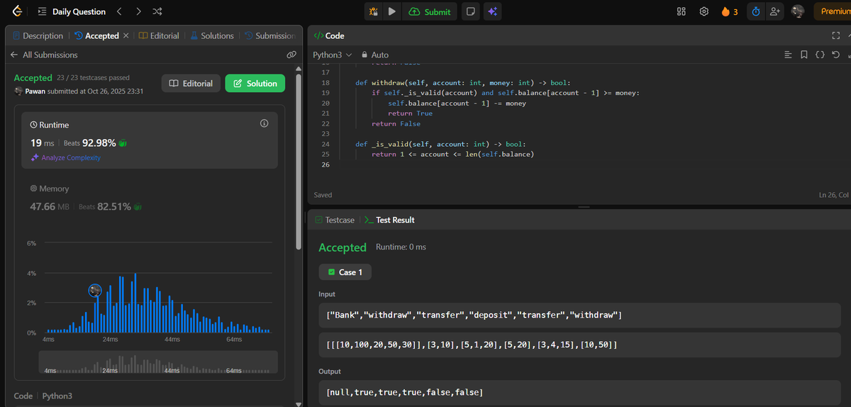 pawankalyandev's tweet image. Day 4 Dev Vlog
Started Two Pointers in NeetCode
Did a lot of LeetCode grinding, also finished LeetCode POTD ✅
Attempted a hard-level LLD question from classif.in failed miserably but learned a lot
#100DaysOfCode #Day4 #DevVlog #CodingJourney #NeetCode…