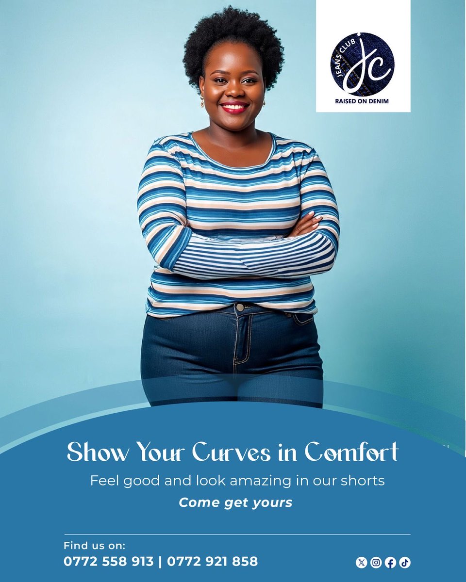 jeansclub_ug's tweet image. 💃 Show Your Curves in Comfort!
Feel good &amp;amp; look amazing in our denim shorts 👖✨
Come get yours today! 😍
📍 Toowa Mall, Buganda Rd (Opp. CPS) | Shop C301
📞 0772 558 913 | 0772 921 858
#JeansClub #RaisedOnDenim #UgFashion #DenimStyle #ConfidenceInJeans