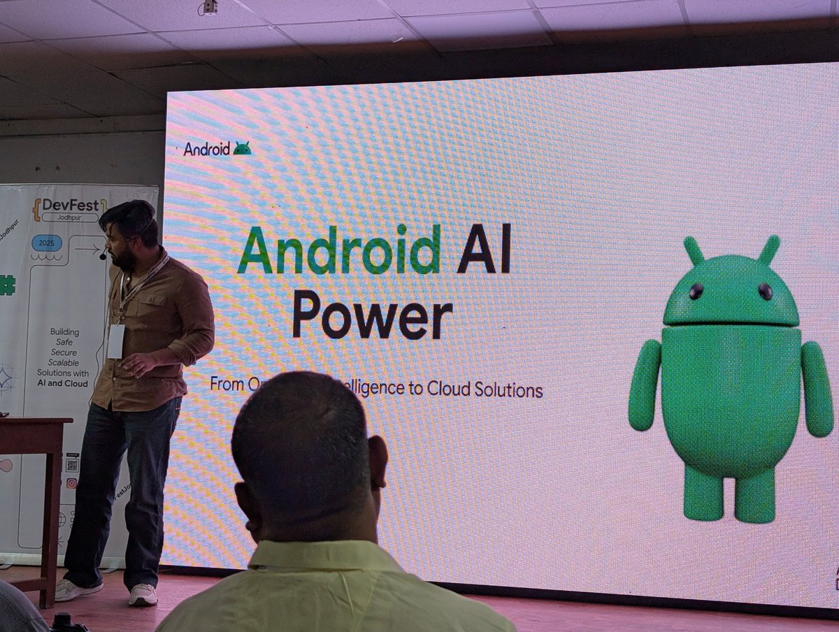 Had an amazing first experience at #GDGDevFestJodhpur! 🚀 The sessions on Agentic AI and leveraging Generative AI for developer productivity and user experience were incredibly helpful. 
Huge thanks to the organizers! 🙏 <a href="/GDG_Jodhpur/">Google Developer Group Jodhpur</a>