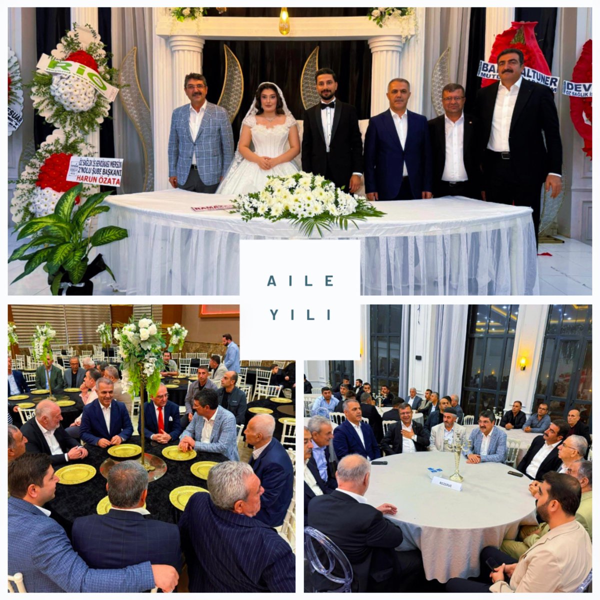 Bu akşam iki güzel yuvanın daha kurulmasına şahit olduk.

Zeliş &amp; İbrahim ile Hatice &amp; Sefa kardeşlerimizin düğün törenlerine katılarak mutluluklarına ortak olduk.

Her iki çifti de gönülden tebrik ediyor, bir ömür sağlık, huzur ve muhabbet diliyorum.

#MutluluklarDilerim