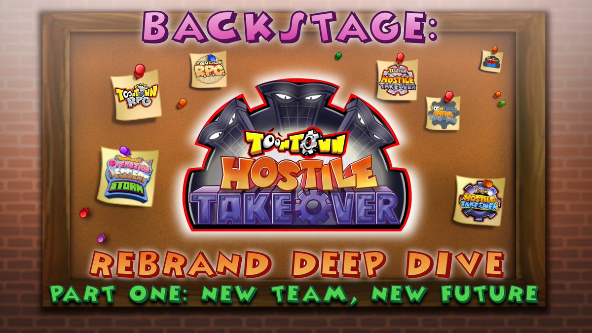 Hey, Toons! We have a new blog post in store, giving you a first glimpse backstage at how Toontown: Hostile Takeover came to be, starting with its name!

Check it out here:
hostiletakeover.co/news/post/7