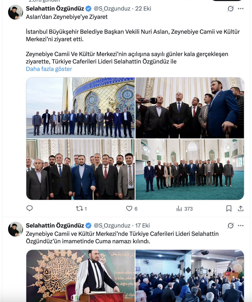 Hayırlı olsun diyelim.

Hani tarikatlara cemaatlere iltimas bitmişti?

Ekrem İmamoğlu: "Adama, kişiye, cemaatlere, vakıflara hizmet işi bitti! İstanbullulara hizmet dönemi başlayacak"

Kompleks içerisinde misafirhane, Kanal 12 TV stüdyoları, Zeynebiye Hareketi’ne bağlı kurumlar,