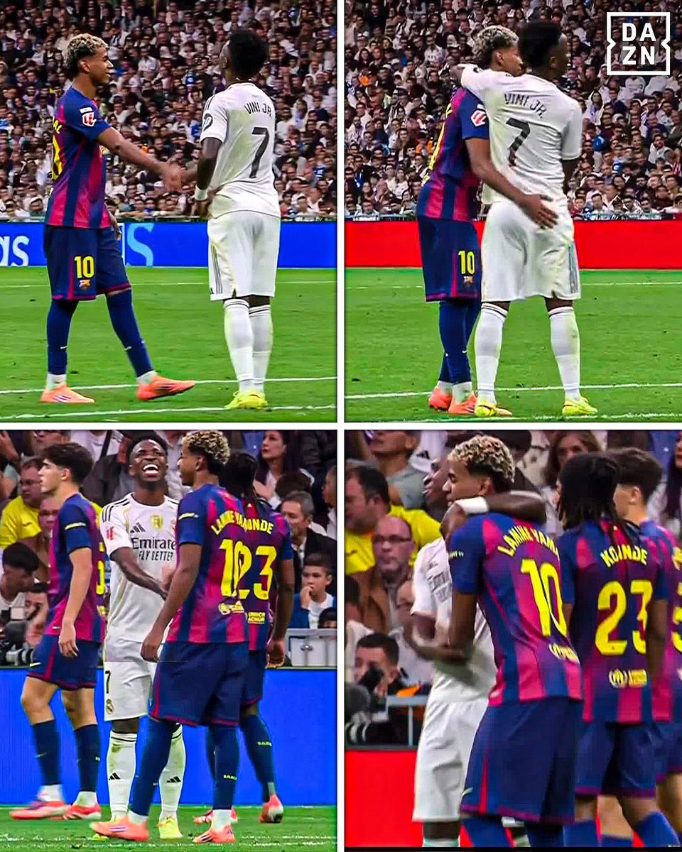 لاعبين ريال مدريد عندهم انفصام ، أو يعشقوا اللقطة

يعني مستحيل انت زعلان من تصريح لامين وتضحك معاه عادي في المباراة.

بعد المباراة تجري عليه و تعصب وتقول له انت تتكلم كثير