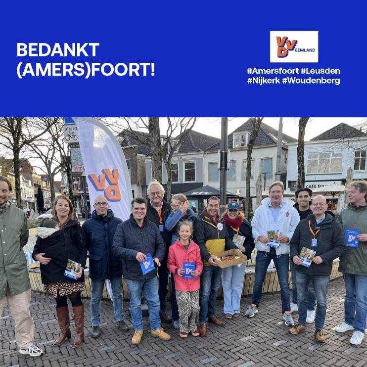 Als je dan ‘n woordgrap wil maken dan is dit toch wel ‘t moment. Zonder dollen: vandaag ‘n topcampagnedag met demissionair minister Foort van Oosten in Amersfoort!
Kies woensdag voor 'n sterker Nederland #stemVVD

#TK2025 #NetwerkEemland #Amersfoort #Nijkerk #Leusden #Woudenberg