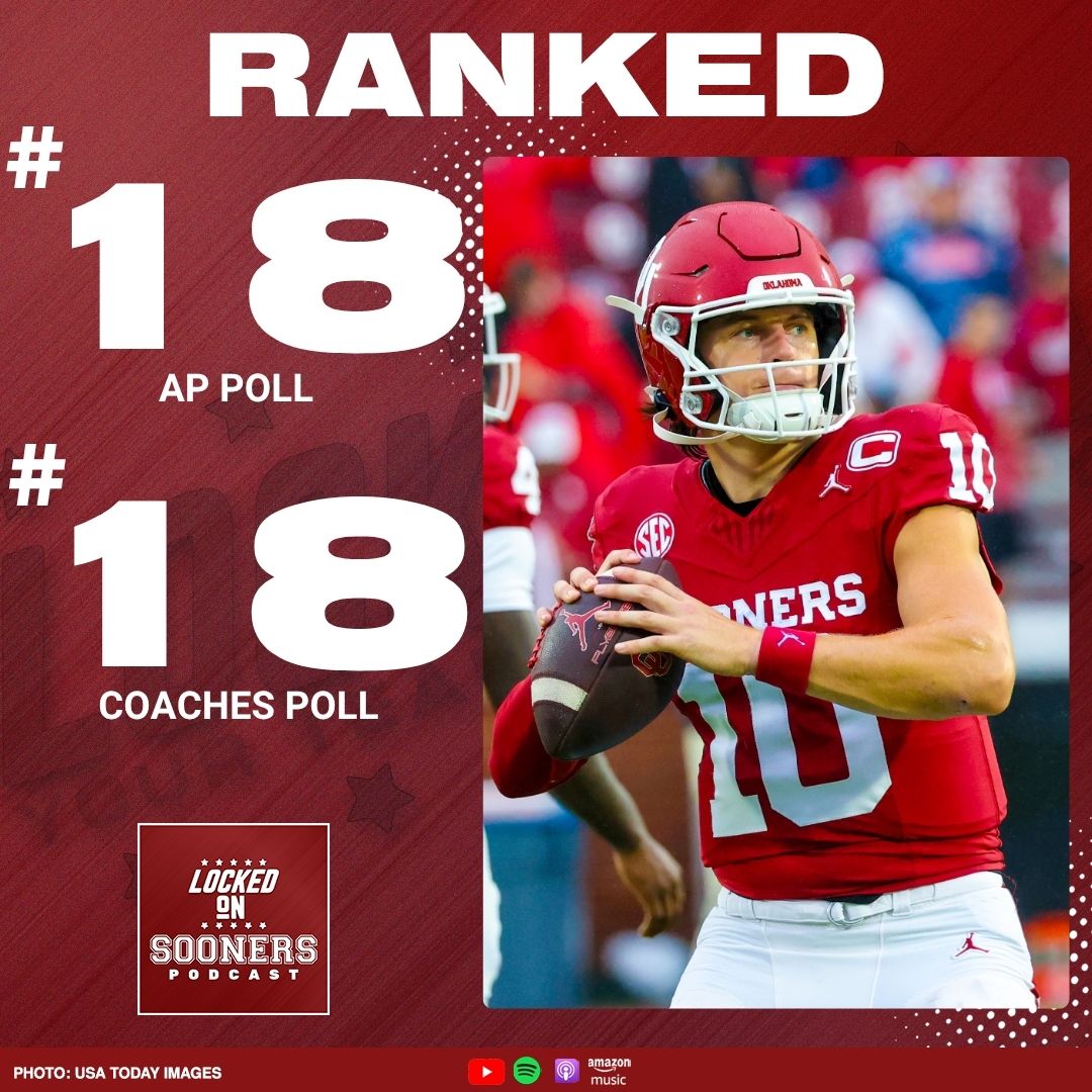 LockedOnSooners's tweet image. The Latest Rankings dropped. Sooners didn't drop too far. How do we feel #SoonerNation?