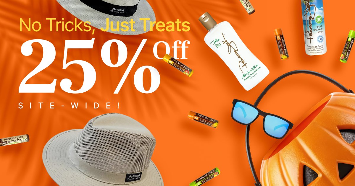 No tricks, just treats! 🕸️

Enjoy 25% OFF sitewide and stock up on your Panama Jack favorites before this sale disappears into the night. 

🛒 Shop at panamajack.com