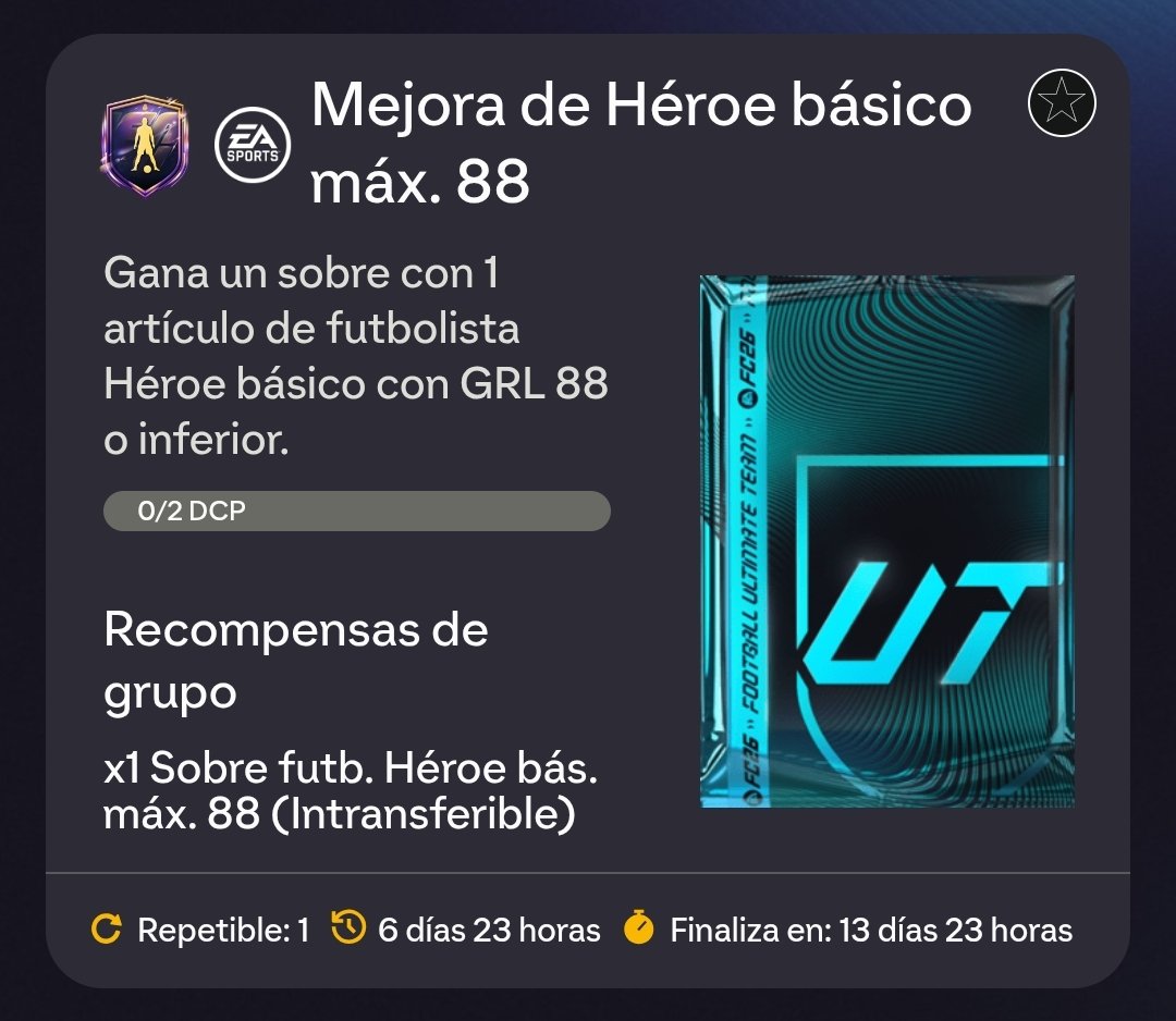 UPC_Academy's tweet image. 🕯️ ¡CONTENIDO 26 DE OCTUBRE DE 2025! 🎃
GENERAL:
📰 Previsualización Sobre Oro
SBC:
🧩 Foden (86, 85, 83*)
🧩 Héroe 88 MÁX (86*, 85)
🧩Tobstone Tactics
EVOLUTION:
🧬 Rise from the Grave (30ks / 400 FP)
* = IF
#EAFC26 #EAFC #FIFA26 #FC26
👉🏻 @Adrian28CA