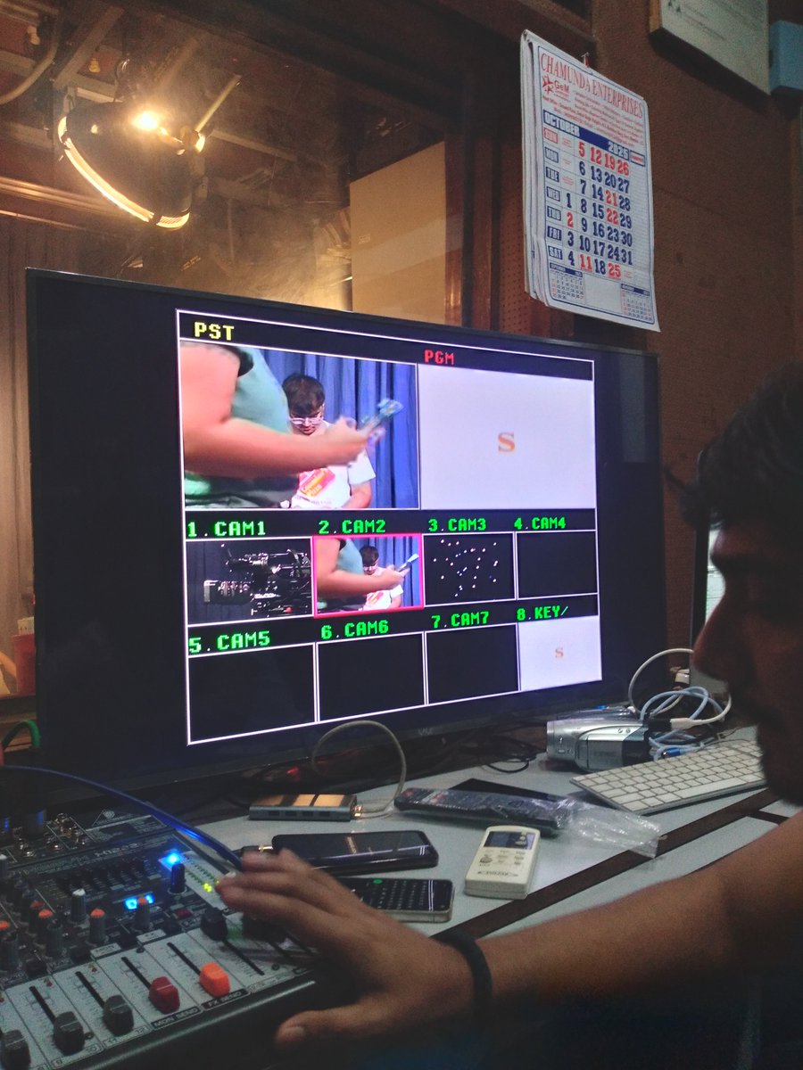 ShridharNirala's tweet image. Studio standby 
Silence on the floor 
Start Count Down 
Roll VTR   
Fade in music 
Play Graphics....
#SMCS #TISS